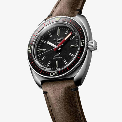 Longines Uhr Ultra-Chron Box Edition 43mm schwarz Automatik Stahl L2.836.4.52.8