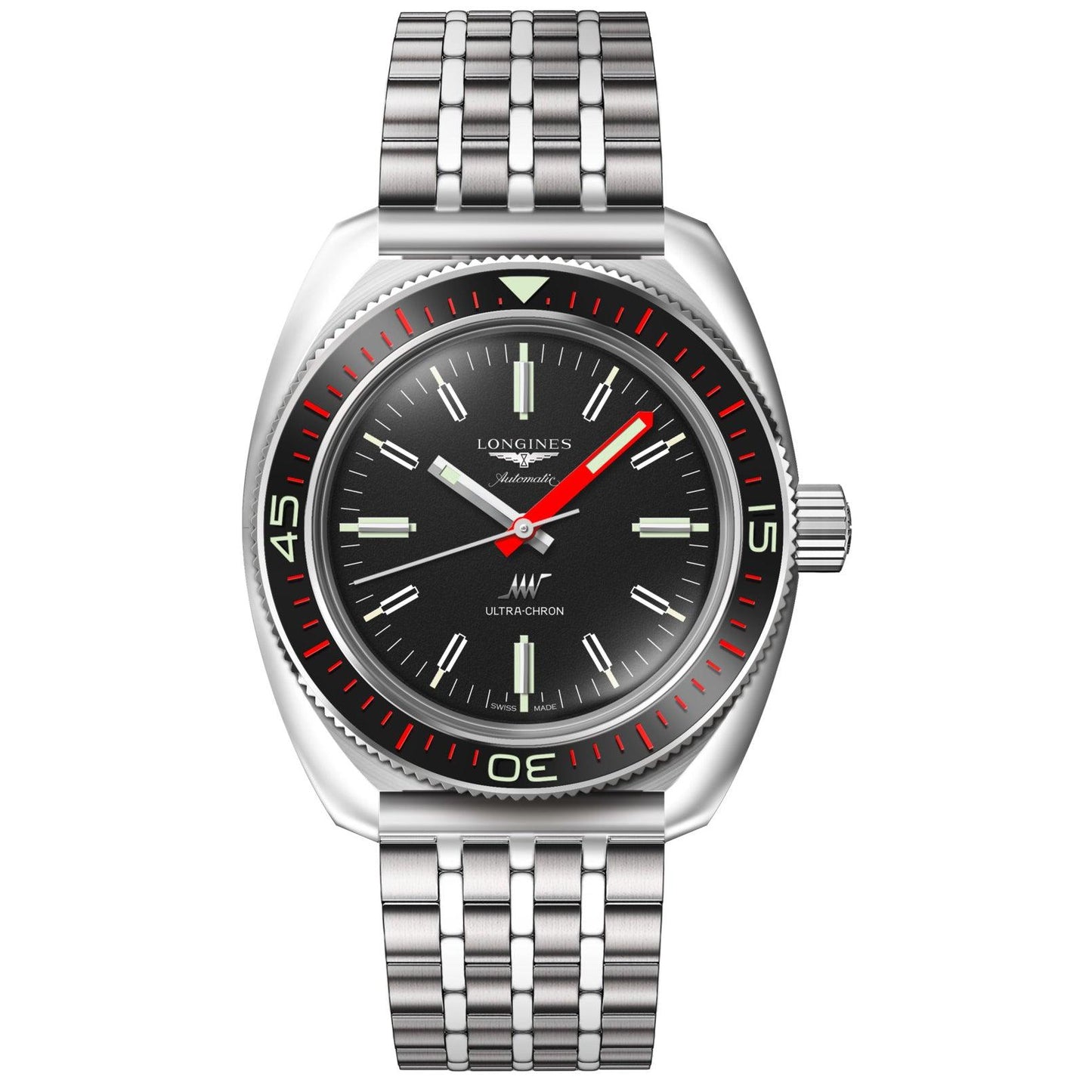 Longines Armbanduhr Ultra-Chron Box Edition 43mm schwarz Automatik Stahl L2.836.4.52.9