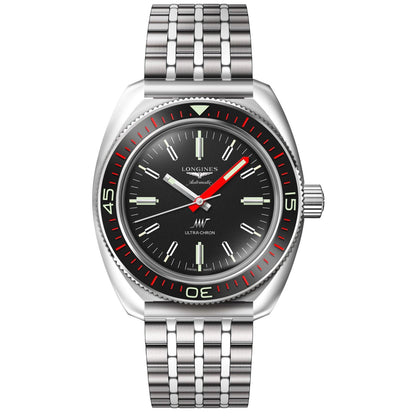Longines Armbanduhr Ultra-Chron Box Edition 43mm schwarz Automatik Stahl L2.836.4.52.9