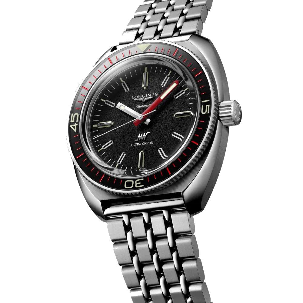 Longines Armbanduhr Ultra-Chron Box Edition 43mm schwarz Automatik Stahl L2.836.4.52.9