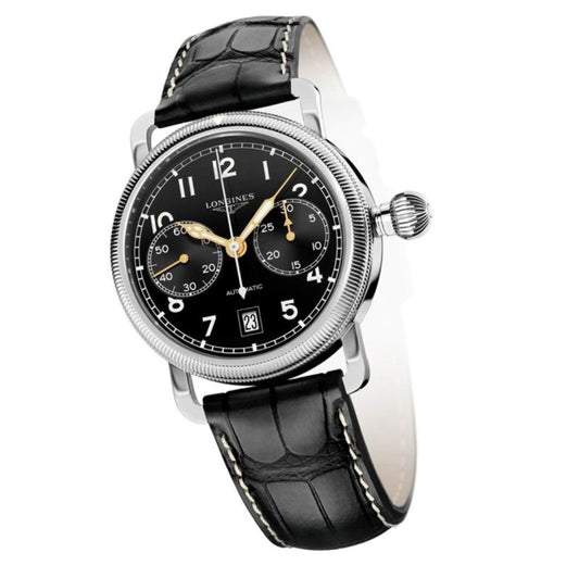 Longines Herrenuhr Heritage Avigation Oversize Crown Chronograph 41mm Automatik L2.783.4.53.2