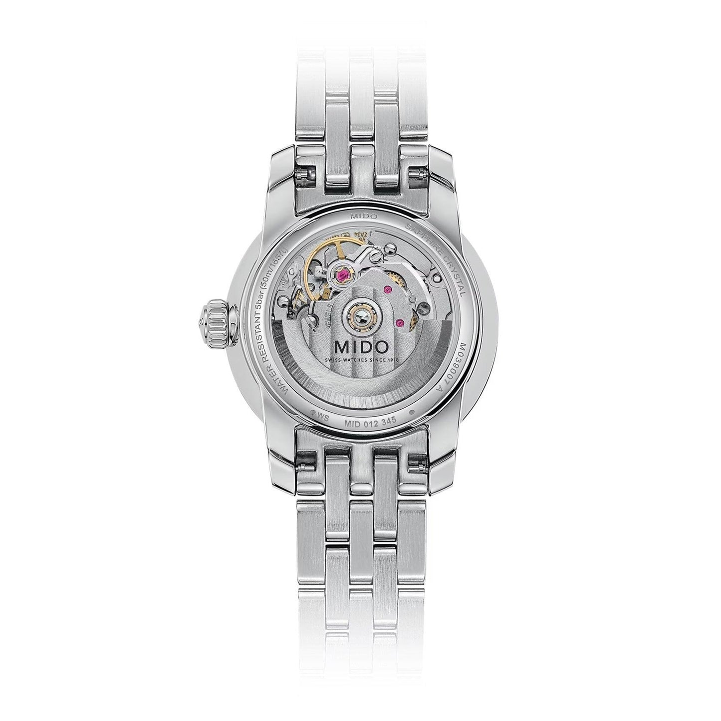 Mido Uhr Baroncelli Lady Twenty Five 25mm rosa Automatik Stahl M039.007.11.336.00