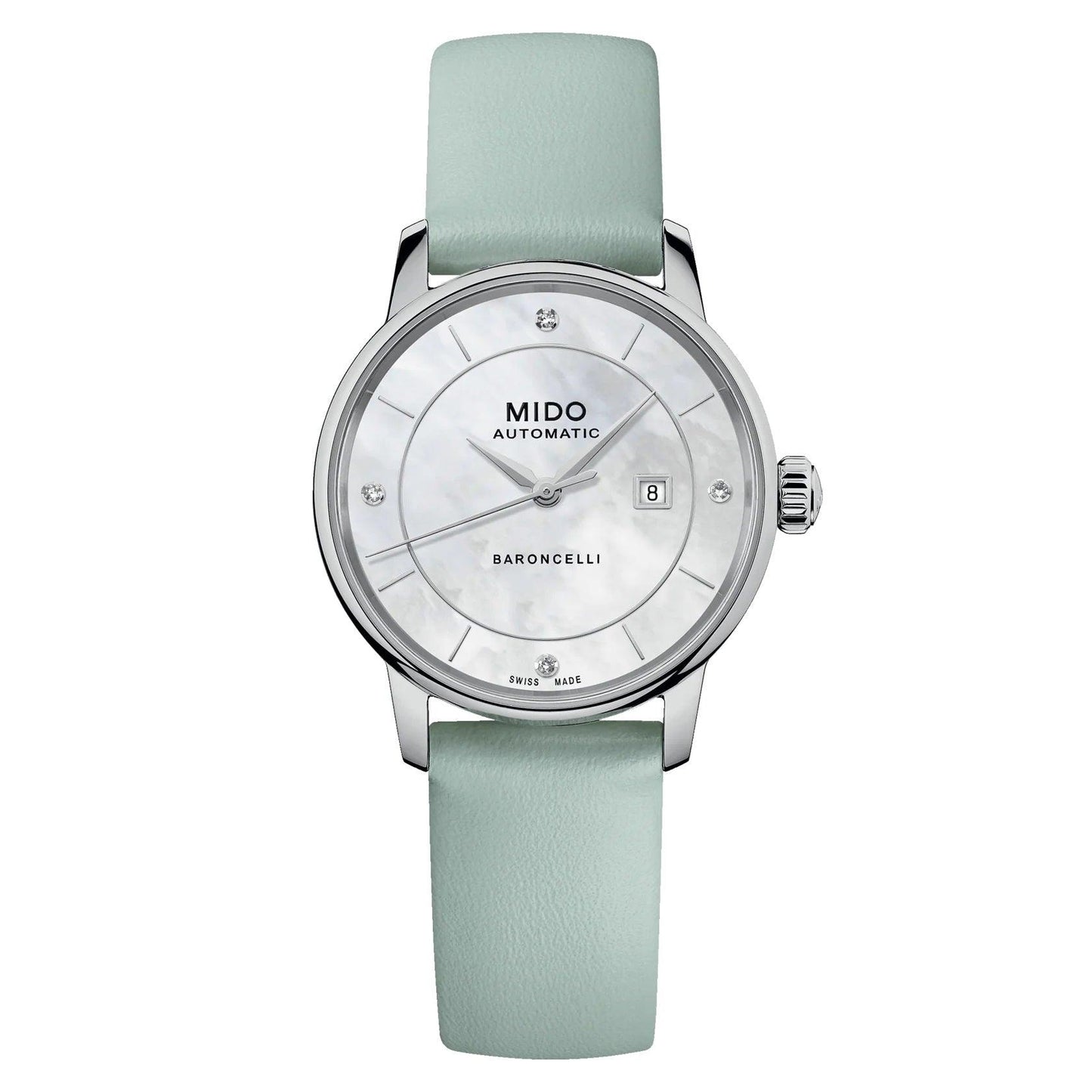 Mido Uhr Baroncelli Signature Lady Colors Box Special Edition 30mm Perlmutt Automatik Stahl M037.207.16.106.00