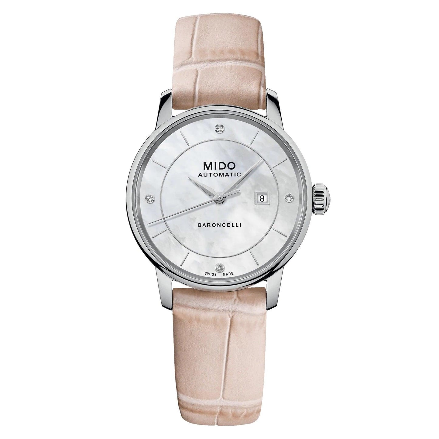 Mido Uhr Baroncelli Signature Lady Colors Box Special Edition 30mm Perlmutt Automatik Stahl M037.207.16.106.00