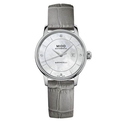 Mido Uhr Baroncelli Signature Lady Colors Box Special Edition 30mm Perlmutt Automatik Stahl M037.207.16.106.00