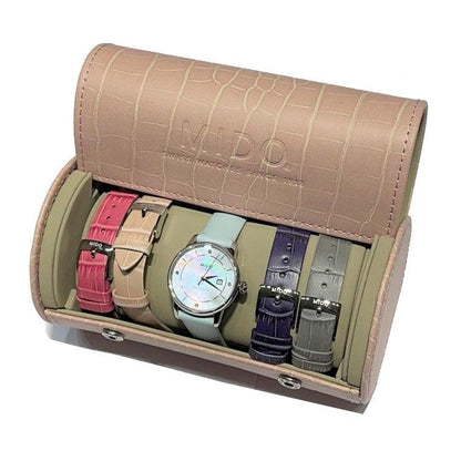 Mido Uhr Baroncelli Signature Lady Colors Box Special Edition 30mm Perlmutt Automatik Stahl M037.207.16.106.00