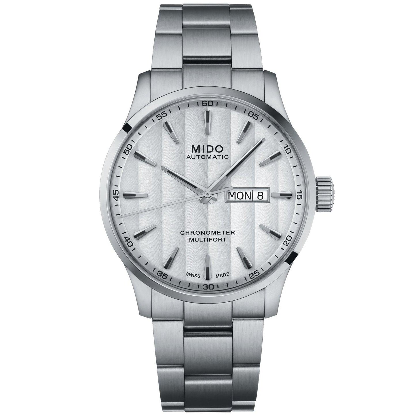 Mido Uhr Multifort Chronometer 1 COSC 42mm weiß automatisch Stahl M038.431.11.031.00