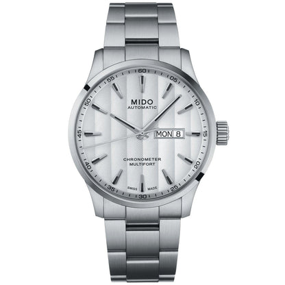 Mido Uhr Multifort Chronometer 1 COSC 42mm weiß automatisch Stahl M038.431.11.031.00