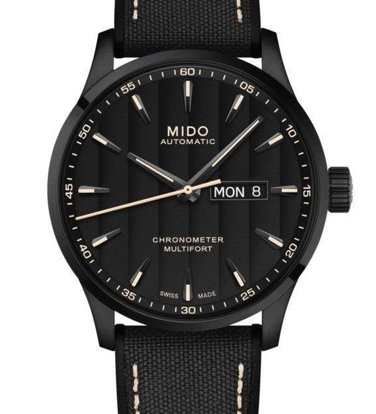 Mido Uhr Multifort Chronometer 1 COSC 42mm Schwarz Automatik Stahl PVD-Finish Schwarz M038.431.37.051.00