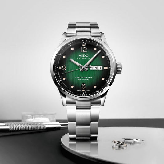 Mido Multifort M Chronometer COSC 42mm grüne automatische Edelstahluhr M038.431.11.097.00