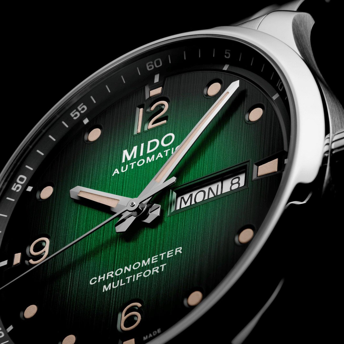 Mido Multifort M Chronometer COSC 42mm grüne automatische Edelstahluhr M038.431.11.097.00