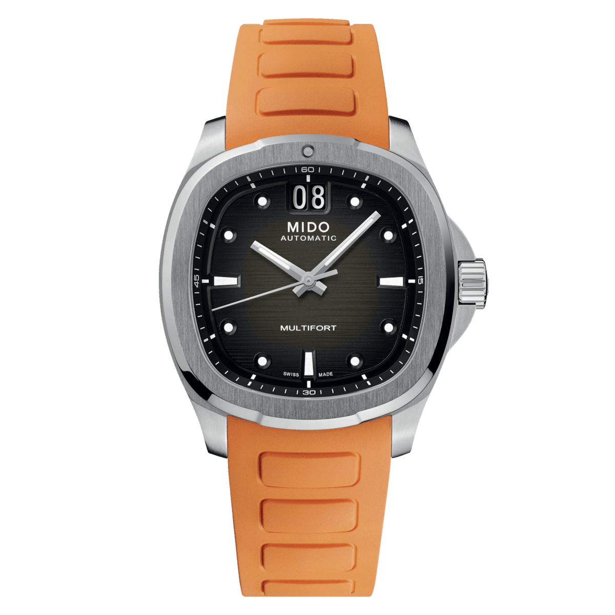 Mido Uhr Multifort TV Big Date 40mm grau Stahl Automatik M049.526.17.081.00