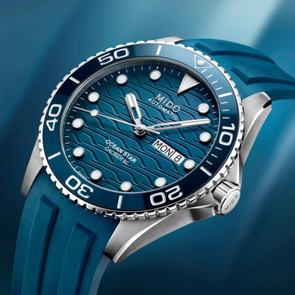 Mido Uhr Ocean Star 200M 42mm blau Automatik Stahl M042.430.17.041.00