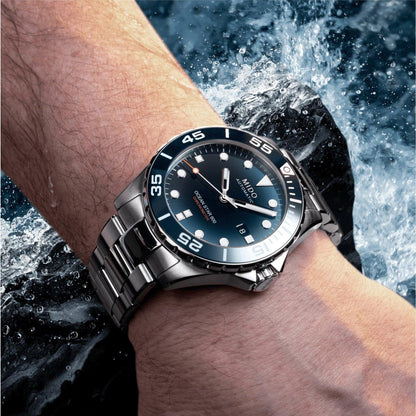 Mido Uhr Ocean Star 600 Chronometer COSC 43,5mm Blau Automatik Stahl M026.608.11.041.01