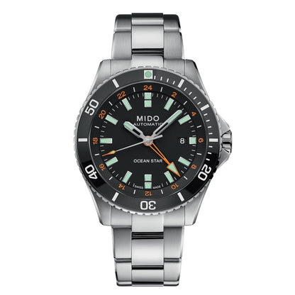 Mido Uhr Ocean Star Captain GMT 44mm Schwarz Automatik Stahl M026.629.11.051.01