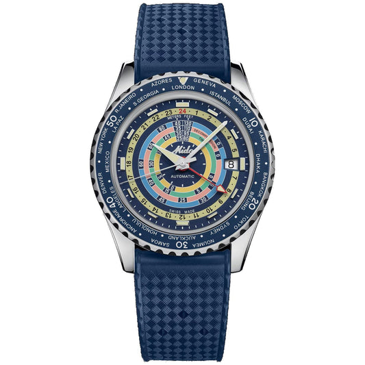Mido Uhr Ocean Star Decompression Worldtimer Special Edition 40mm blau Automatik Stahl M026.829.17.041.00