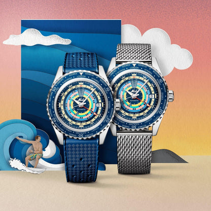 Mido Uhr Ocean Star Decompression Worldtimer Special Edition 40mm blau Automatik Stahl M026.829.17.041.00