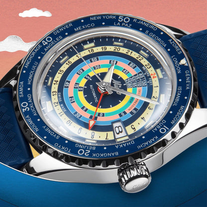 Mido Uhr Ocean Star Decompression Worldtimer Special Edition 40mm blau Automatik Stahl M026.829.17.041.00