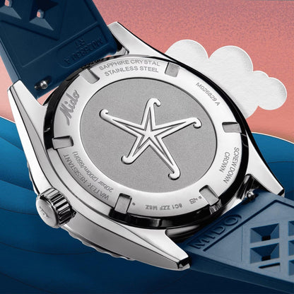 Mido Uhr Ocean Star Decompression Worldtimer Special Edition 40mm blau Automatik Stahl M026.829.17.041.00