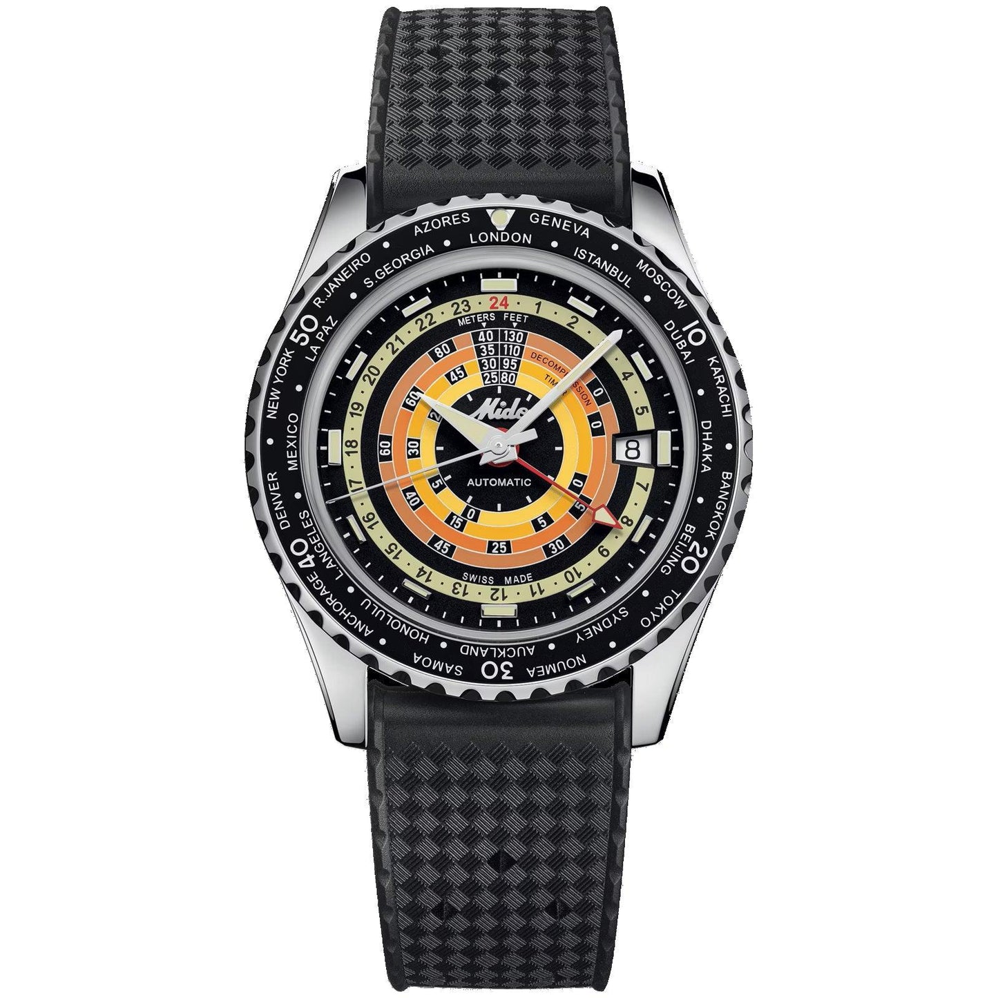 Mido Uhr Ocean Star Decompression Worldtimer Sonderedition 40mm schwarz Automatik Stahl M026.829.17.051.00