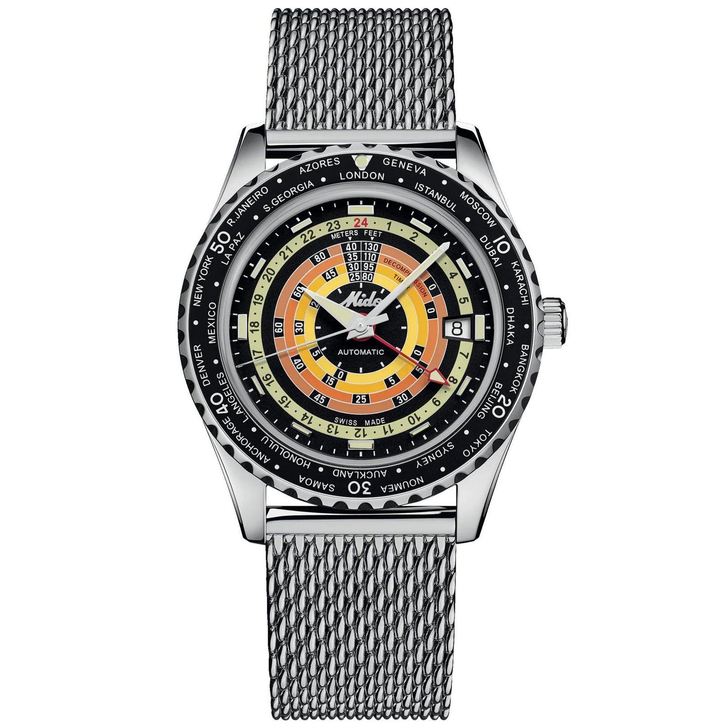 Mido Uhr Ocean Star Decompression Worldtimer Sonderedition 40mm schwarz Automatik Stahl M026.829.17.051.00