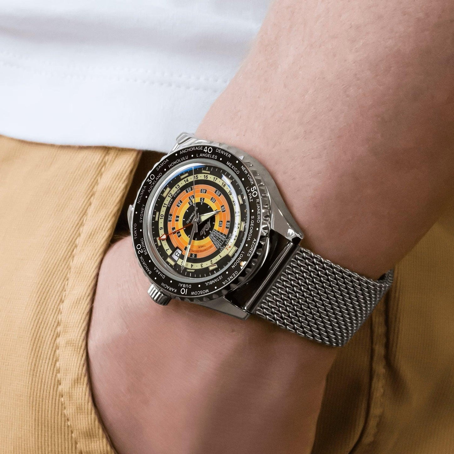Mido Uhr Ocean Star Decompression Worldtimer Sonderedition 40mm schwarz Automatik Stahl M026.829.17.051.00