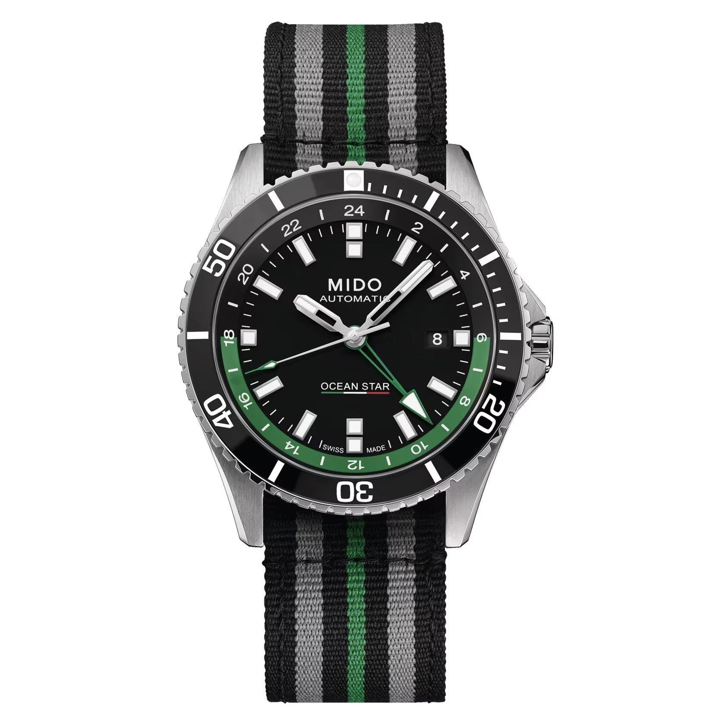 Mido Ocean Star GMT 44mm schwarze Automatikuhr Stahl Limited Edition 000/250 M026.629.11.051.03