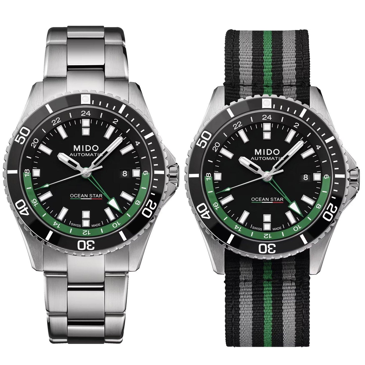 Mido Ocean Star GMT 44mm schwarze Automatikuhr Stahl Limited Edition 000/250 M026.629.11.051.03