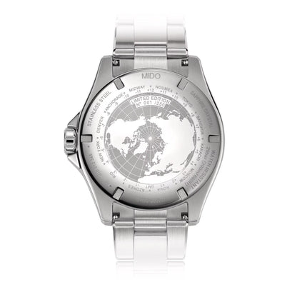 Mido Ocean Star GMT 44mm schwarze Automatikuhr Stahl Limited Edition 000/250 M026.629.11.051.03