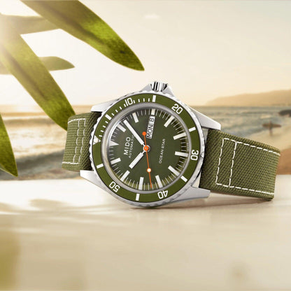 Mido Uhr Ocean Star Tribute 40,5mm grün automatisch Stahl M026.830.18.091.00