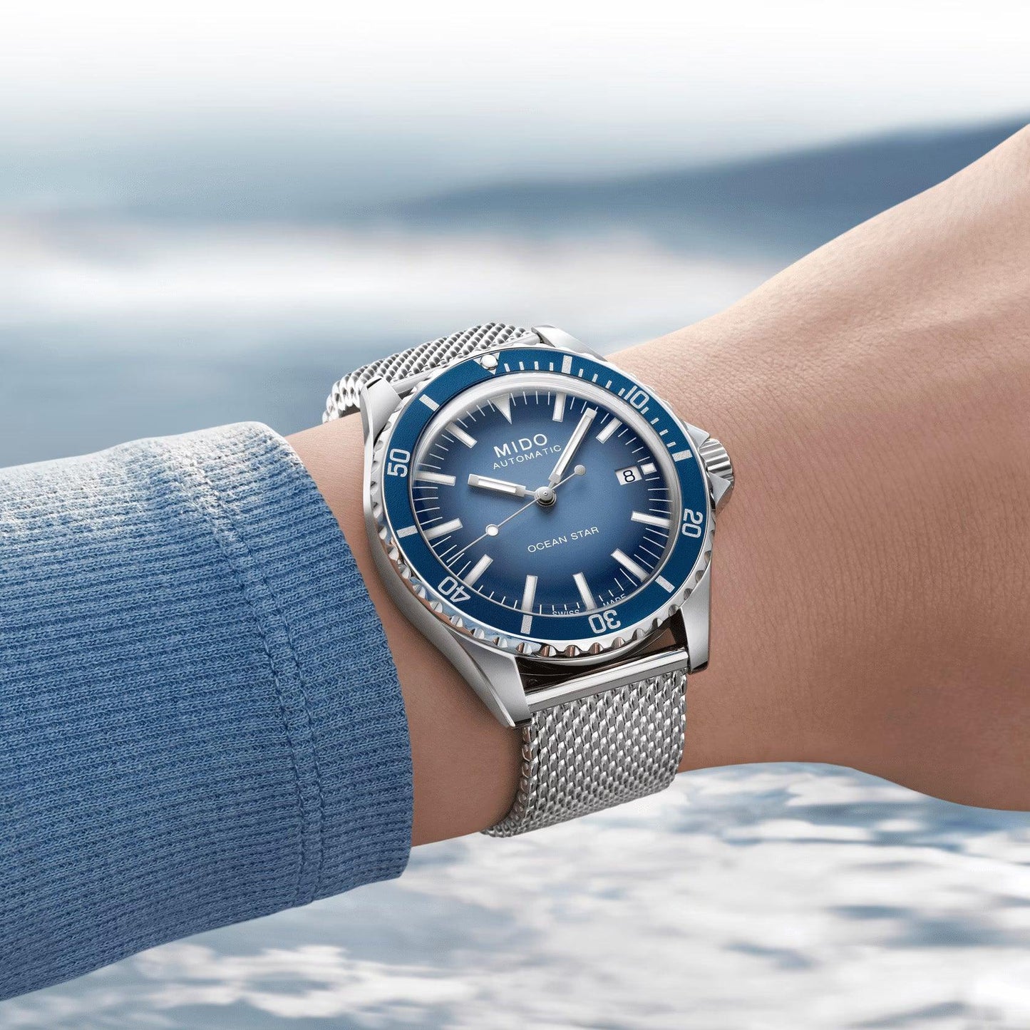 Mido Uhr Ocean Star Tribute Special Edition 40mm Blau Automatik Stahl M026.807.11.041.01