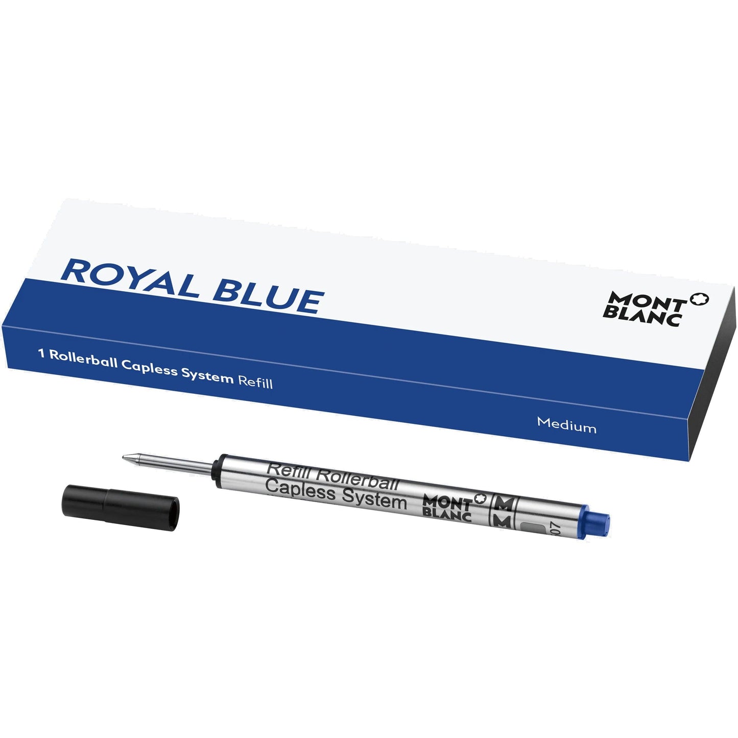 Montblanc 1 Nachfüllsystem für roller ohne Kappe mittel Royal Blue blau Feder M 128243