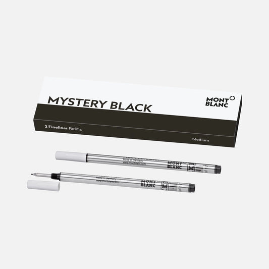 Montblanc 2 Fineliner-Minen, Stärke M, Mystery Black, Schwarz 128246
