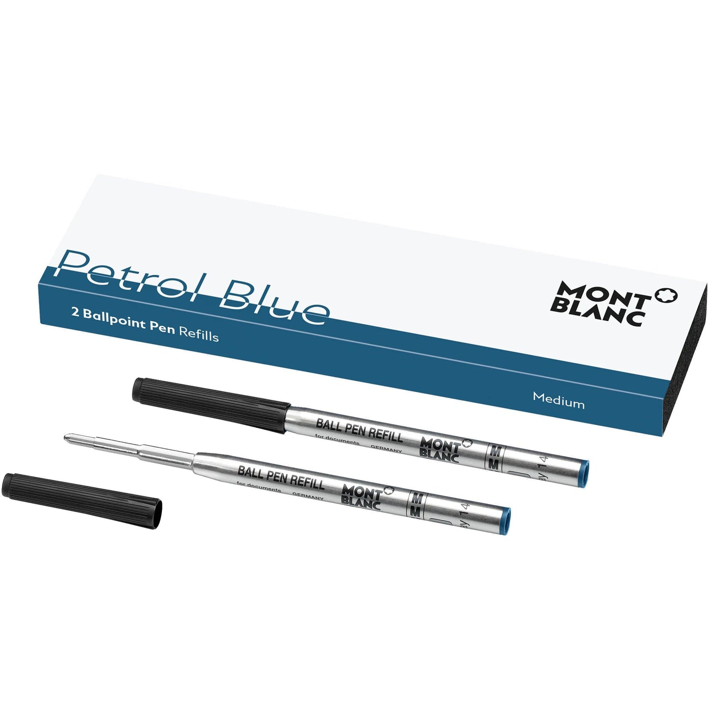 Montblanc 2 Nachfüllminen für Kugelschreiber (M) petrolblau 119604