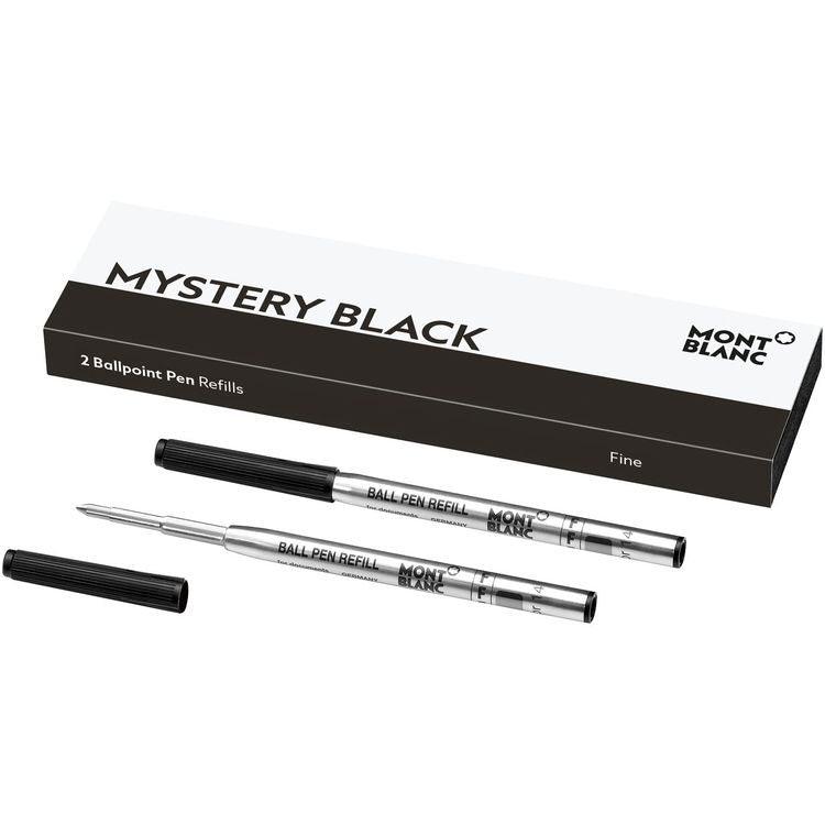 Montblanc 2 Kugelschreiberminen F Mystery Black schwarz 128210
