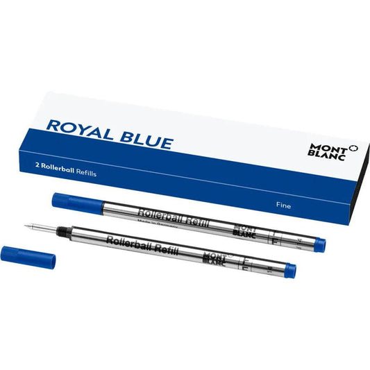 Montblanc 2 Nachfüllminen für Roller (F) Royal Blue Blau 128232