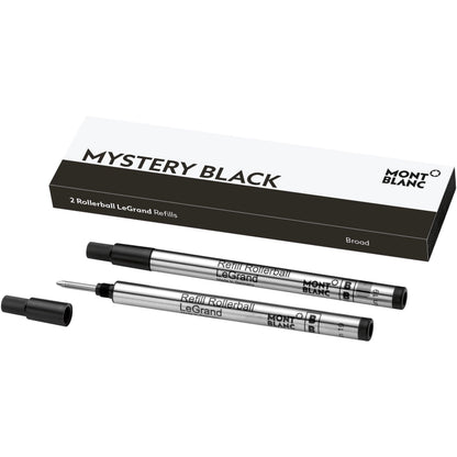 Montblanc 2 Rollerball-Minen LeGrand Broad Mystery Black Schwarz 128226