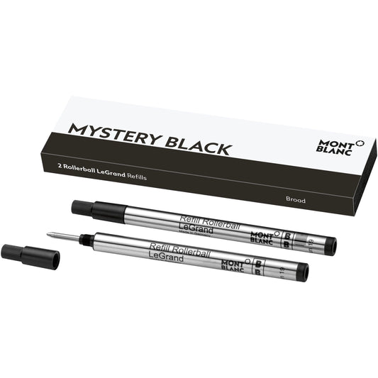 Montblanc 2 Rollerball-Minen LeGrand Broad Mystery Black Schwarz 128226