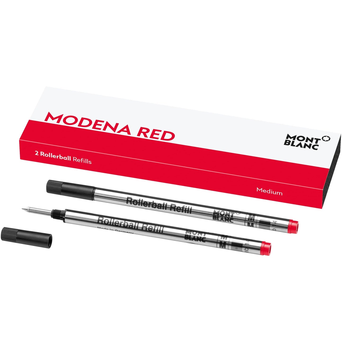 Montblanc 2 Nachfüllminen für Roller (M) Rot Modena 124517