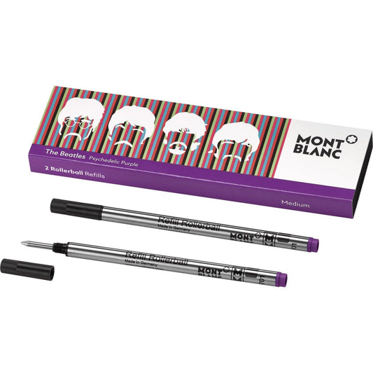 Montblanc 2 Nachfüllminen für Rollerball The Beatles Psychedelic Purple (psychedelisches Violett) 116276