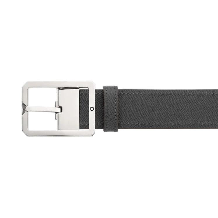 Montblanc Gürtel 35mm mit rechteckiger Schnalle aus Leder braun/grau wendbar größenverstellbar 131164