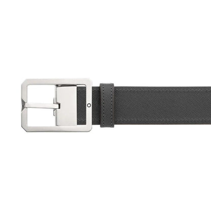 Montblanc Gürtel 35mm mit rechteckiger Schnalle aus Leder braun/grau wendbar größenverstellbar 131164