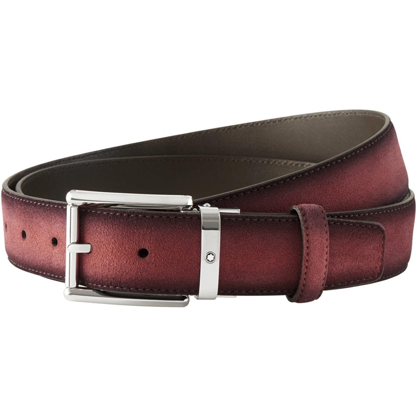 Montblanc verstellbarer Gürtel bordeauxfarben meliert 116723