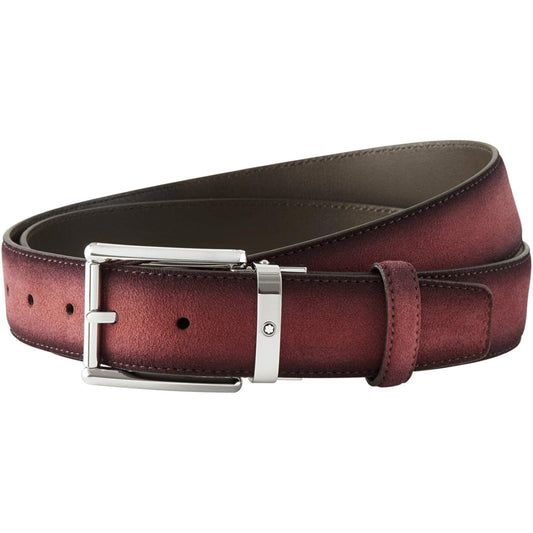 Montblanc verstellbarer Gürtel bordeauxfarben meliert 116723