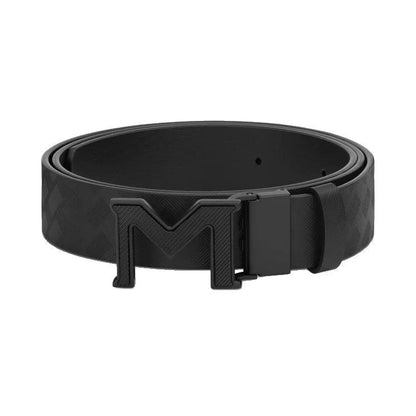 Montblanc Wendbarer Gürtel mit M Schließe Extrem 3.0 schwarz/schwarz glatt 198646