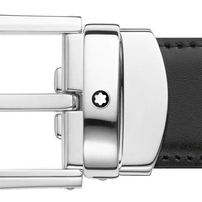 Montblanc Herrengürtel elegant schwarz/braun 30mm wendbar verstellbar 114412