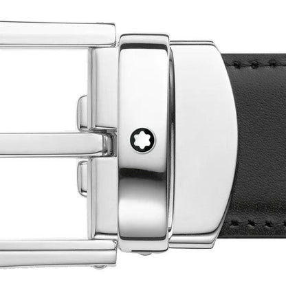 Montblanc Herrengürtel elegant schwarz/braun 30mm wendbar verstellbar 114412