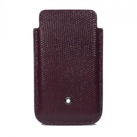 Montblanc Smartphone-Hülle, bordeauxrotes Eidechsenleder, glänzend, 109189