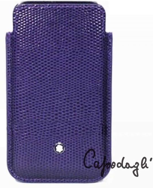 Montblanc Smartphone-Hülle aus Echsenleder violett 109191