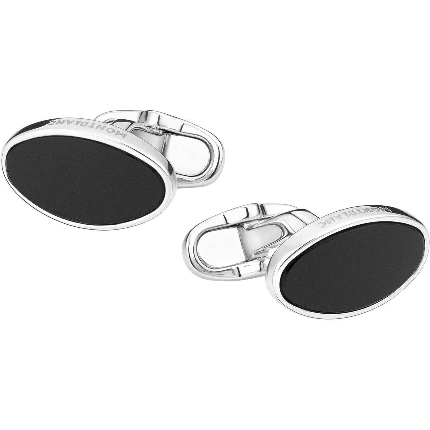 Montblanc Manschettenknöpfe Essential Sartorial Silber 925 Onyx 116642